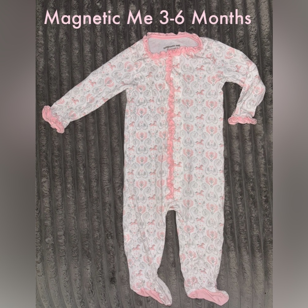 Magnetic Me Baby Girl Footie Pajamas